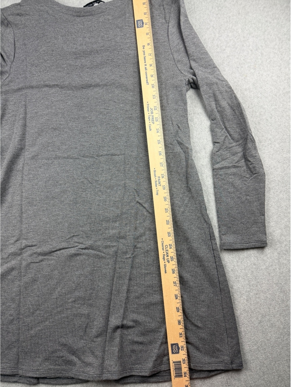 Grey long sleeve shift dress size L - Picture 4 of 6